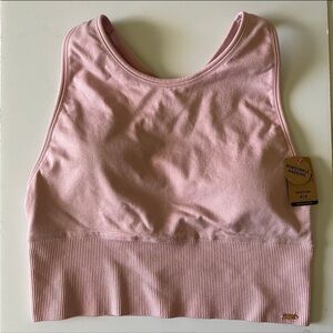 NWT PINK Seamless High Neck Sports Bra Crop size M